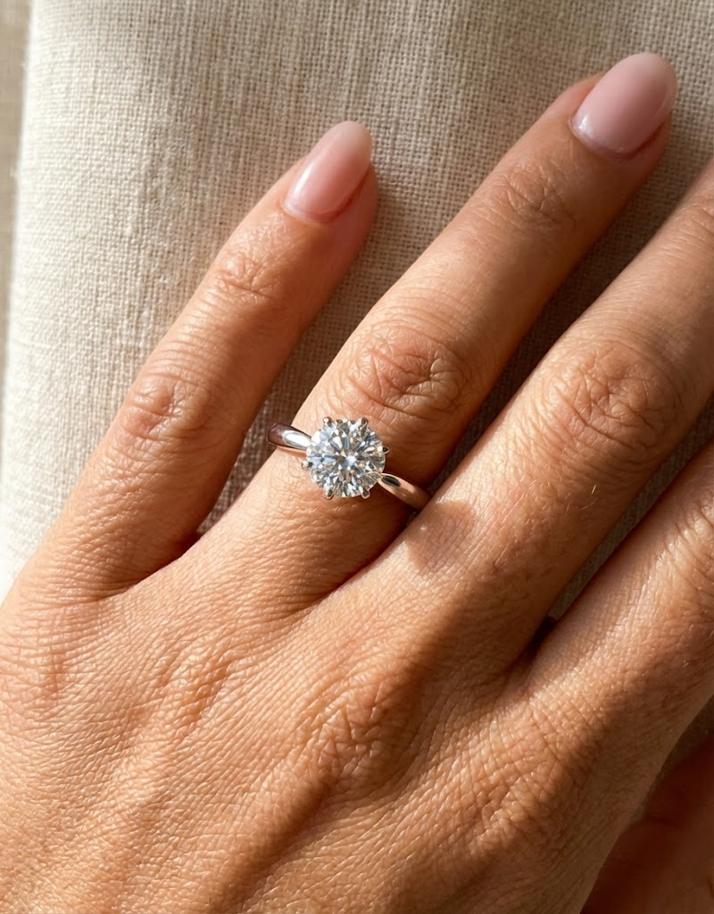 Inel Moissanite Selectie. Argint.